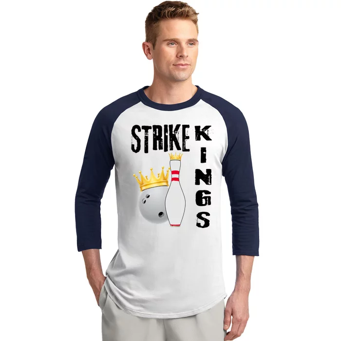 Strike Kings Bowling Logo Baseball Sleeve Shirt