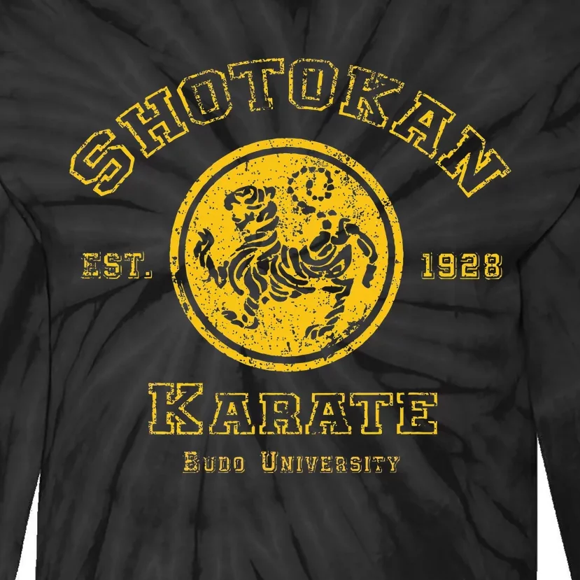 Shotokan Karate Budo University Martial Arts Design Tie-Dye Long Sleeve Shirt