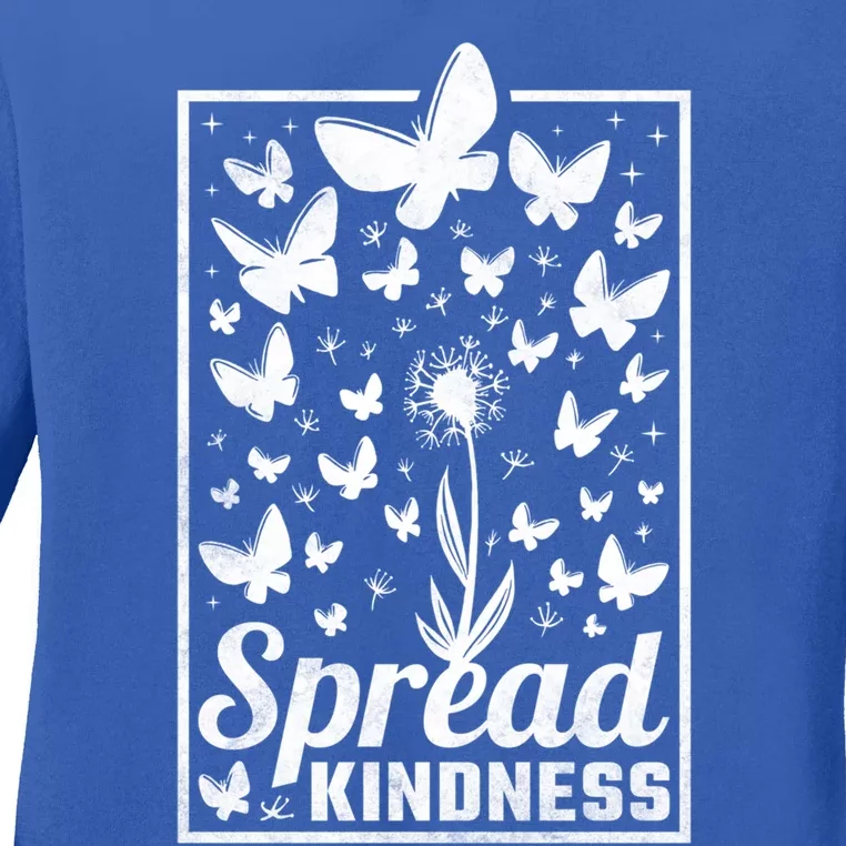 Spread Kindness Butterfly Cool Gift Ladies Long Sleeve Shirt