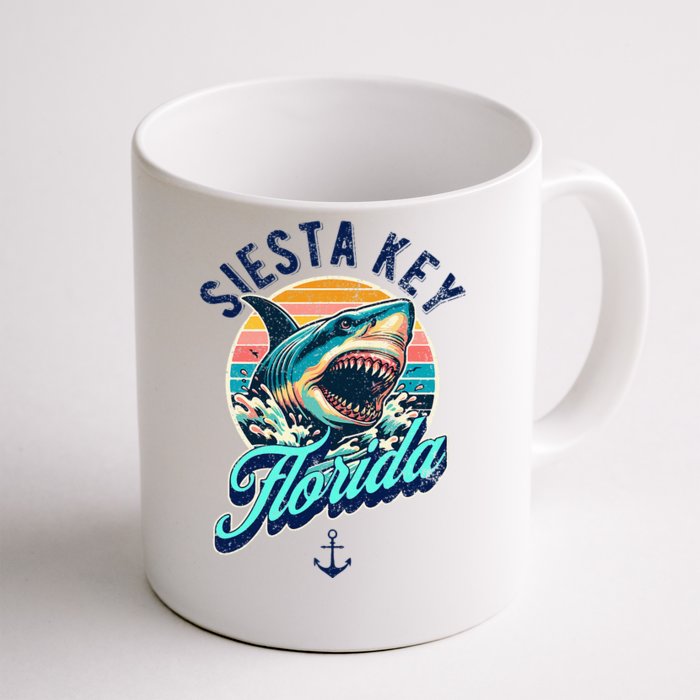 Siesta Key Beach Florida Usa Shark Front & Back Coffee Mug