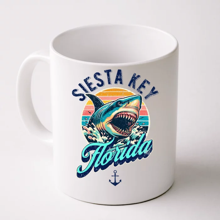 Siesta Key Beach Florida Usa Shark Front & Back Coffee Mug