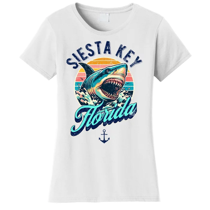 Siesta Key Beach Florida Usa Shark Women's T-Shirt