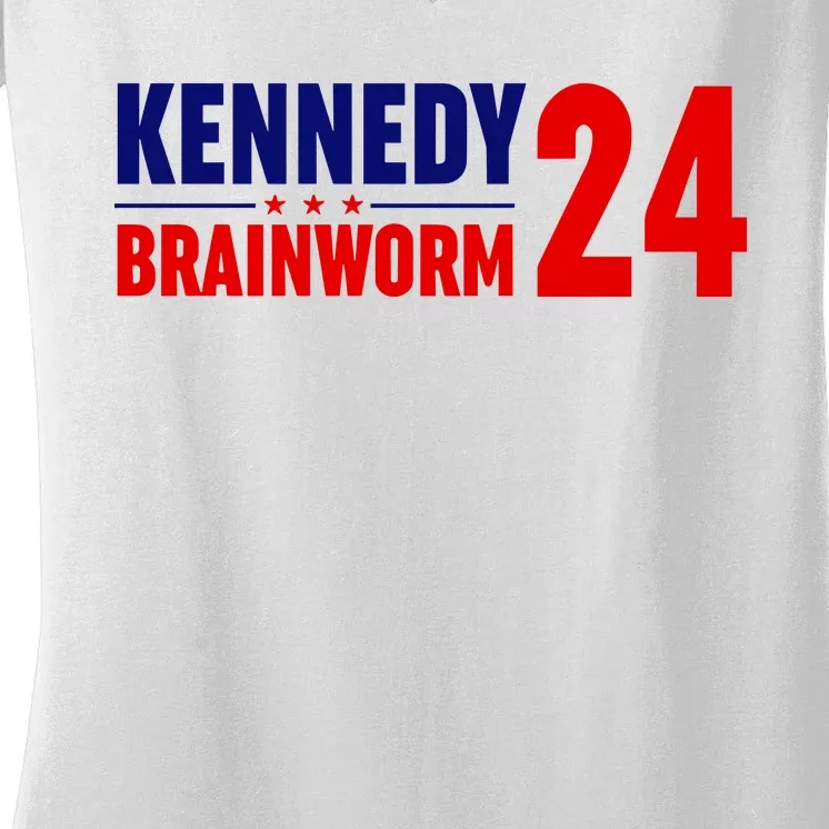 Shitheadsteve Kennedy Brainworm 24 Women's V-Neck T-Shirt