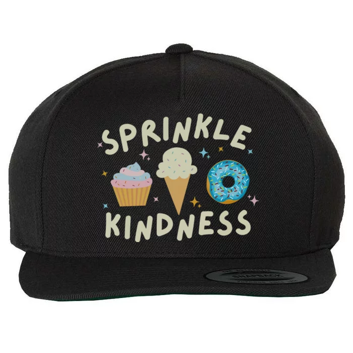 Sprinkle Kindness Cupcake Ice Cream Donut Wool Snapback Cap