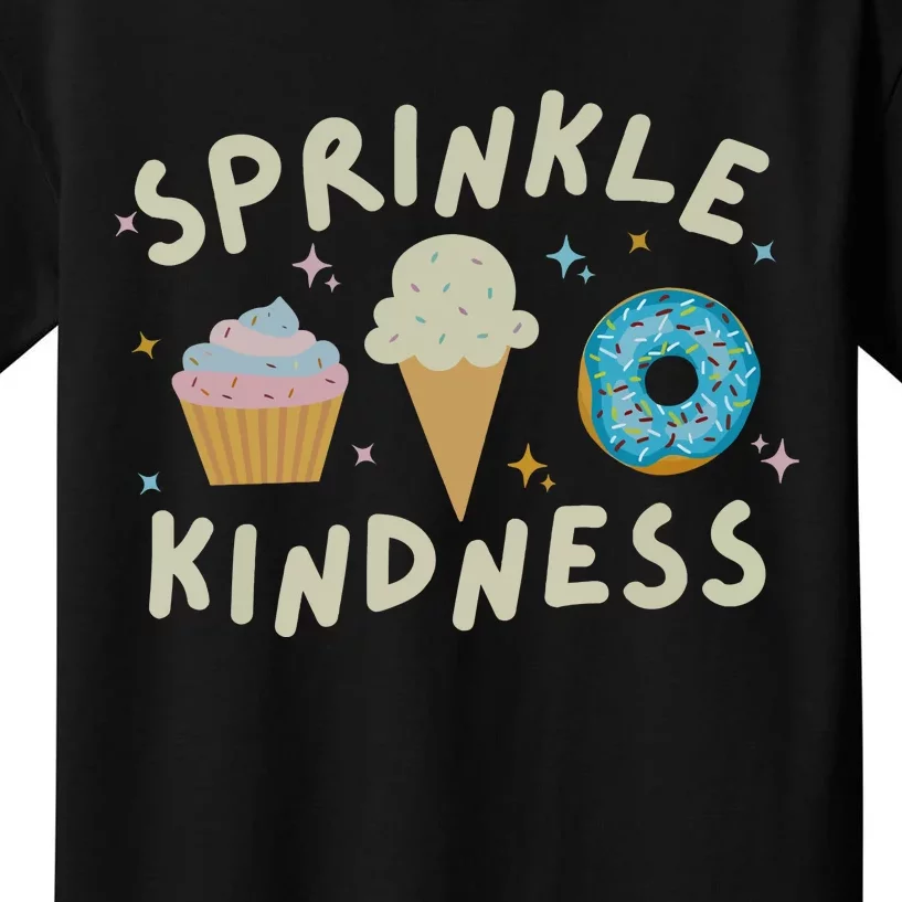 Sprinkle Kindness Cupcake Ice Cream Donut Kids T-Shirt