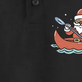 Santa Kayaking Christmas Kayak Great Gift Dry Zone Grid Performance Polo