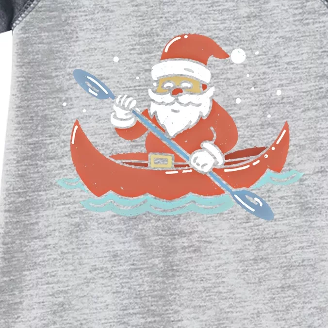 Santa Kayaking Christmas Kayak Great Gift Infant Baby Jersey Bodysuit