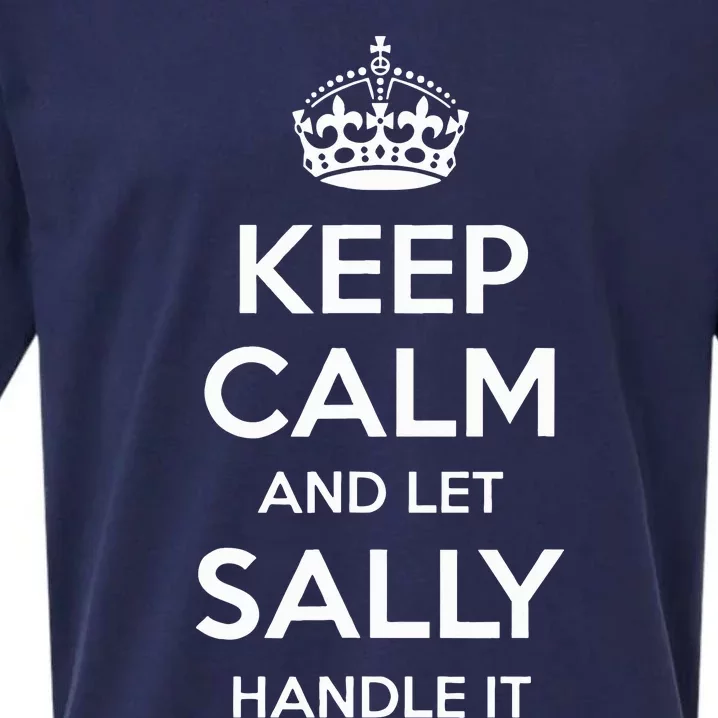 Sally Keep Calm Personalized Name Funny Birthday Sueded Cloud Jersey T-Shirt