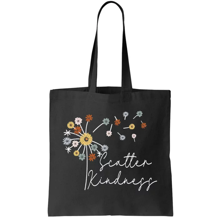 Scatter Kindness Cute Dandelion Wish Inspirational Tote Bag