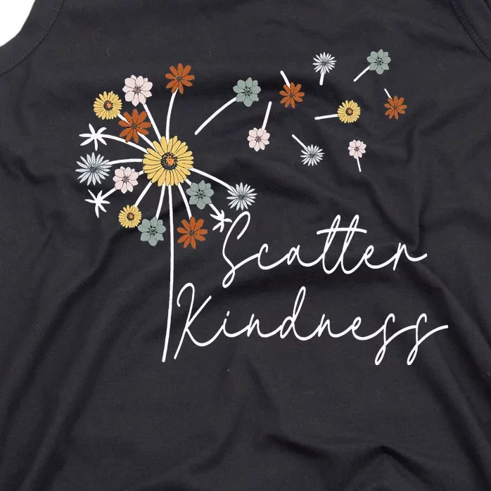 Scatter Kindness Cute Dandelion Wish Inspirational Tank Top