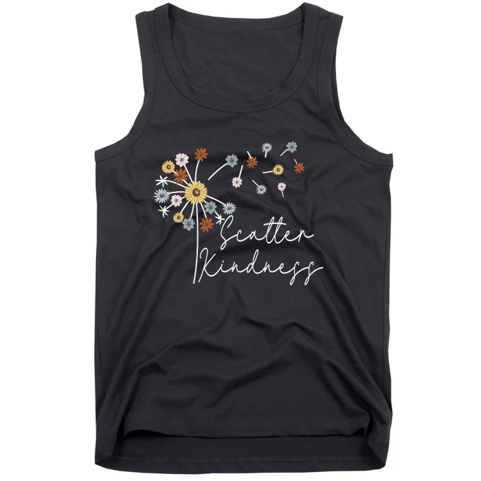 Scatter Kindness Cute Dandelion Wish Inspirational Tank Top