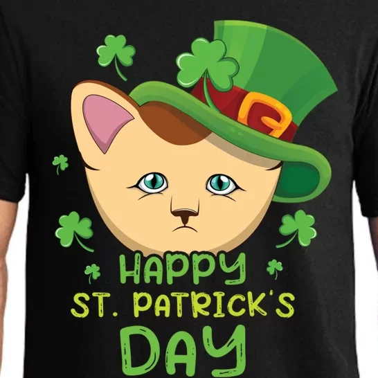 Shamrock Kawaii Cat Cute Cat Happy Saint Patrick Day Cute Gift Pajama Set