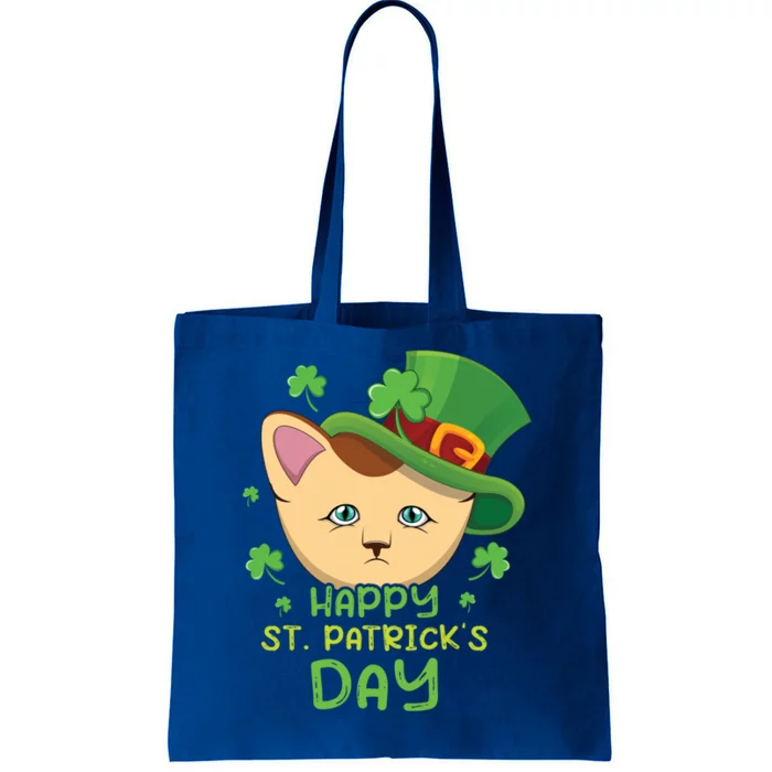 Shamrock Kawaii Cat Cute Cat Happy Saint Patrick Day Cute Gift Tote Bag