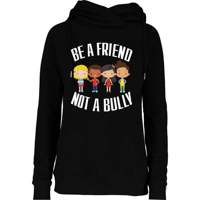 Spread Kindness Choose Friendship Over Bullying Womens Funnel Neck Pullover Hood