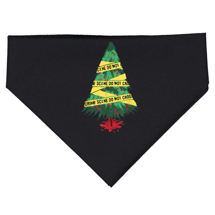 Serial Killer Christmas Tree Crime Scene True Crime USA-Made Doggie Bandana