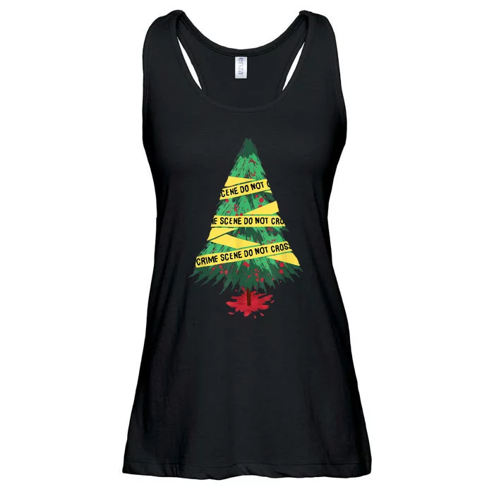 Serial Killer Christmas Tree Crime Scene True Crime Ladies Essential Flowy Tank