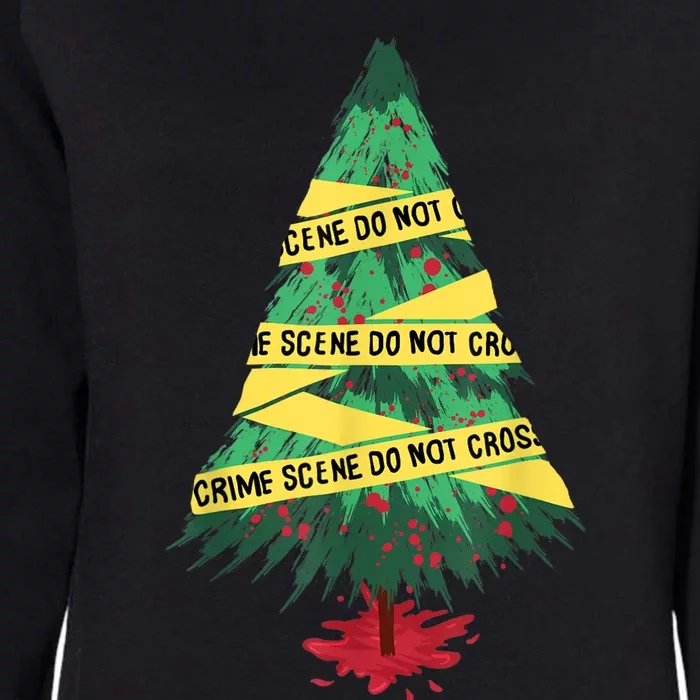 Serial Killer Christmas Tree Crime Scene True Crime Womens California Wash Sweatshirt