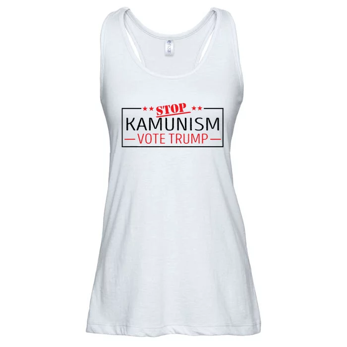 Stop Kamunism Communism Vote Trump 47 Ladies Essential Flowy Tank