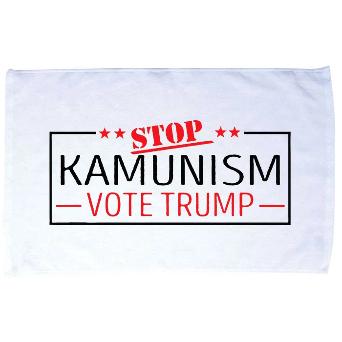 Stop Kamunism Communism Vote Trump 47 Microfiber Hand Towel