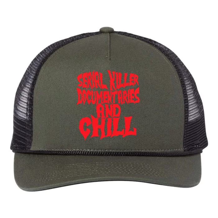 Serial Killer Documentaries And Chill Halloween Retro Rope Trucker Hat Cap