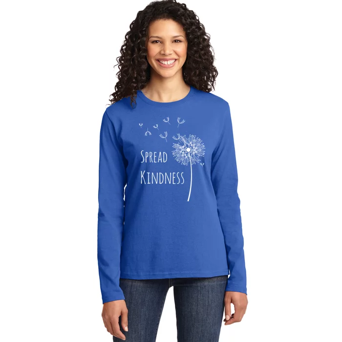 Spread Kindness Dandelion Cute Gift Ladies Long Sleeve Shirt