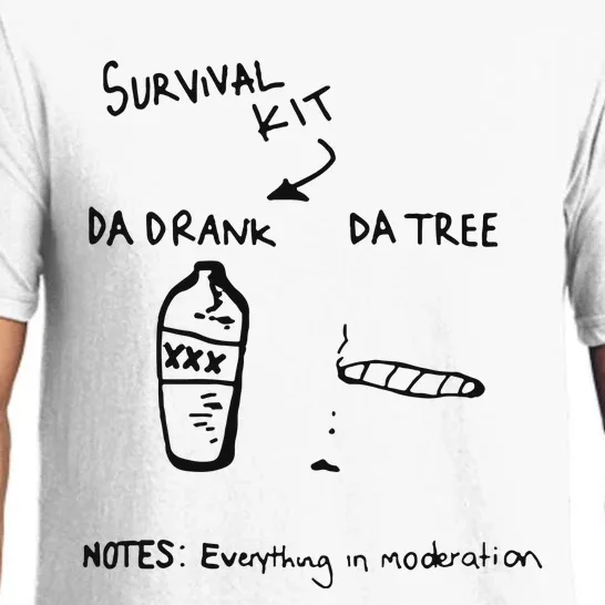 Survival Kit Da Drank Da Tree Notes Everything In Moderation Pajama Set