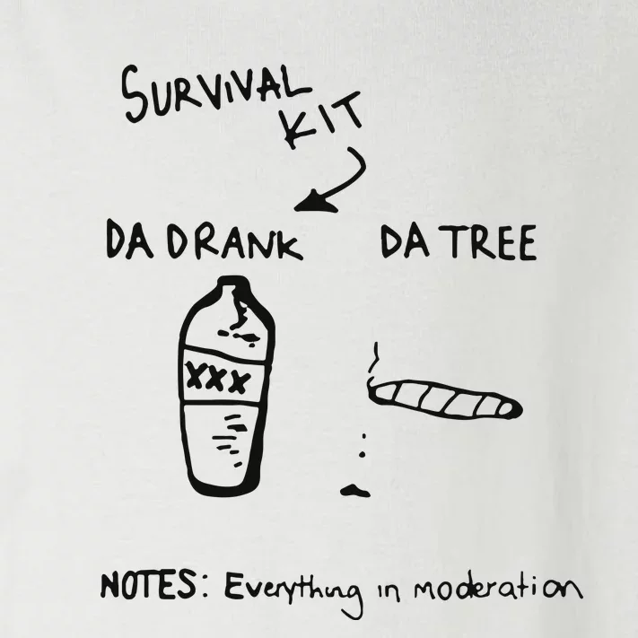 Survival Kit Da Drank Da Tree Notes Everything In Moderation Toddler Long Sleeve Shirt