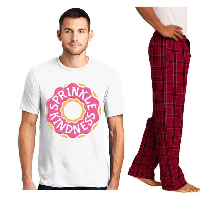 Sprinkle Kindness Donut Graphic Plus Size Shirt For Girl Boy Unisex Pajama Set