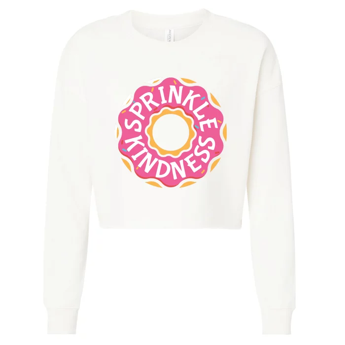 Sprinkle Kindness Donut Graphic Plus Size Shirt For Girl Boy Unisex Cropped Pullover Crew