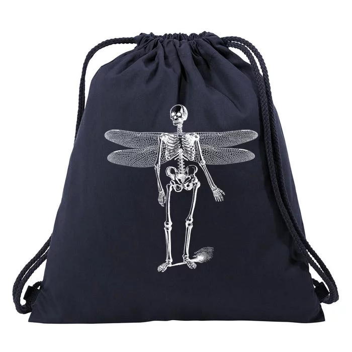 Skeleton Fairy Grunge Drawstring Bag