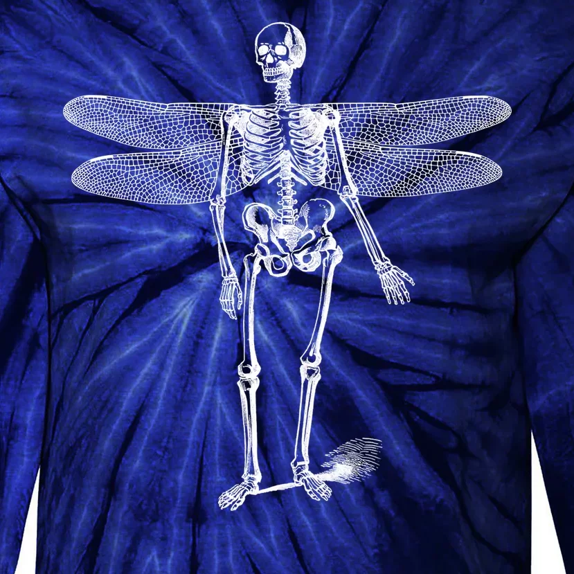 Skeleton Fairy Grunge Tie-Dye Long Sleeve Shirt