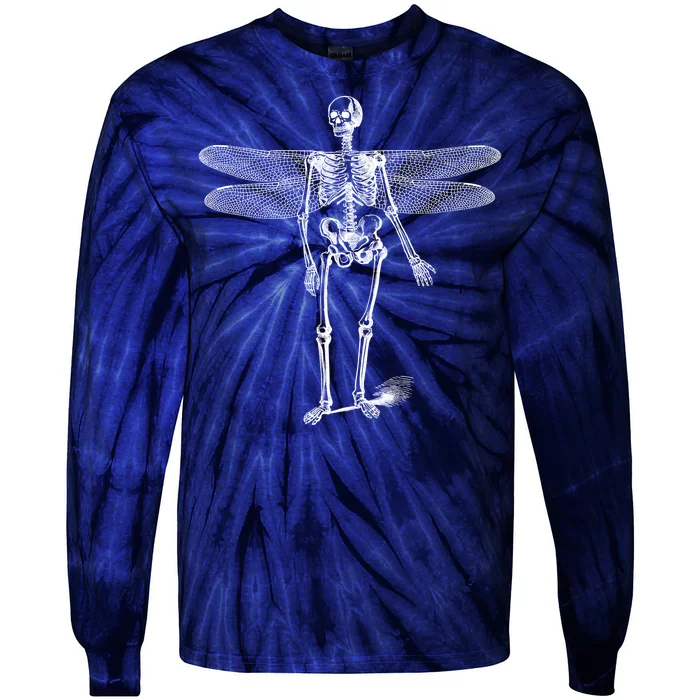 Skeleton Fairy Grunge Tie-Dye Long Sleeve Shirt