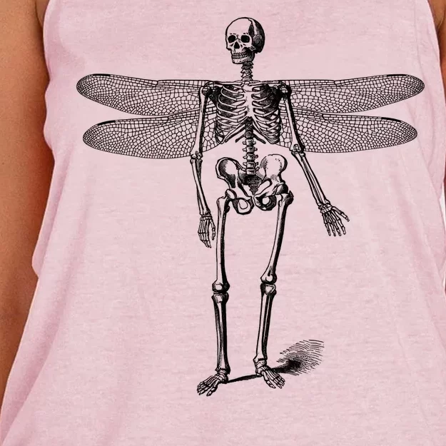 Skeleton Fairy Grunge Women's Knotted Racerback Tank