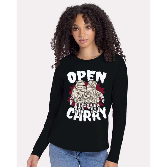 Skeleton Open Carry Boxing Womens Cotton Relaxed Long Sleeve T-Shirt