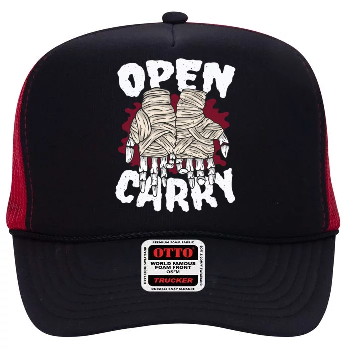 Skeleton Open Carry Boxing High Crown Mesh Trucker Hat