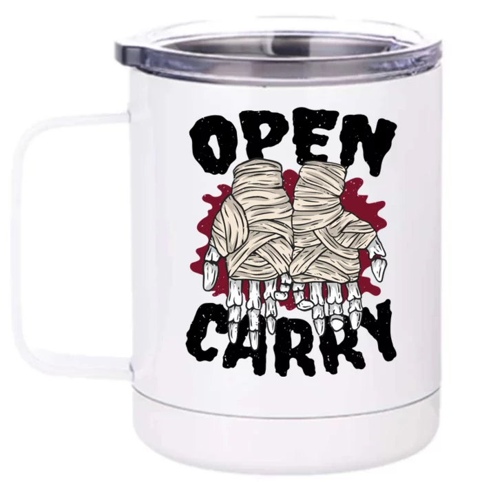 Skeleton Open Carry Boxing Front & Back 12oz Stainless Steel Tumbler Cup