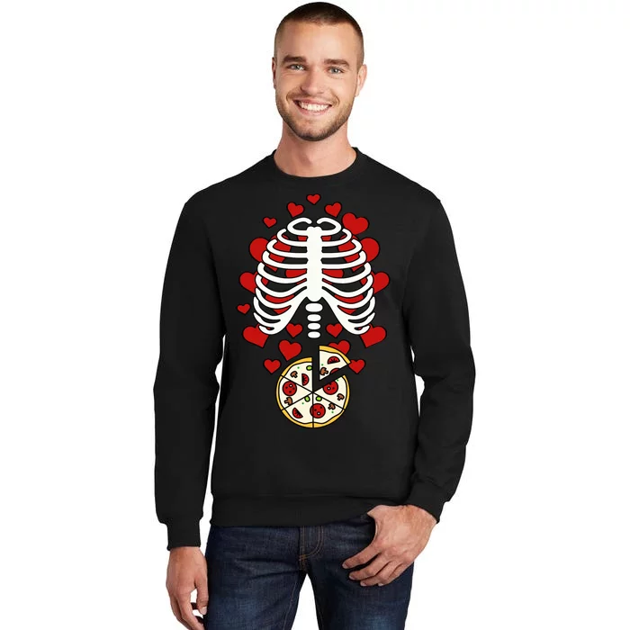 Skeleton Pizza Rib Cage X-Ray Sweatshirt