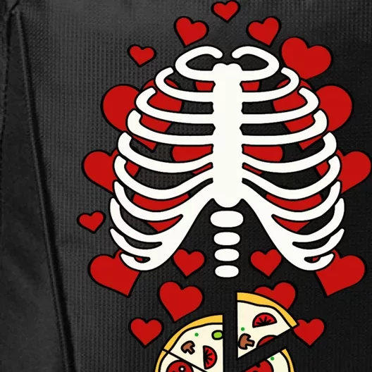 Skeleton Pizza Rib Cage X-Ray City Backpack