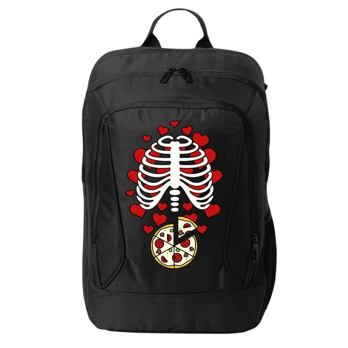 Skeleton Pizza Rib Cage X-Ray City Backpack