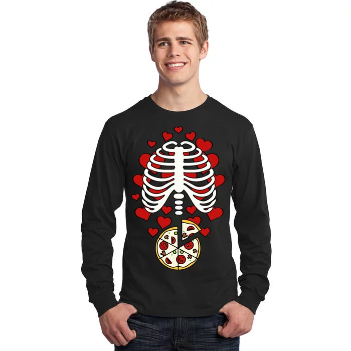 Skeleton Pizza Rib Cage X-Ray Tall Long Sleeve T-Shirt