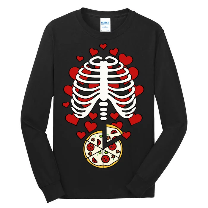 Skeleton Pizza Rib Cage X-Ray Tall Long Sleeve T-Shirt