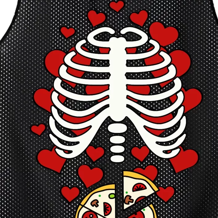 Skeleton Pizza Rib Cage X-Ray Mesh Reversible Basketball Jersey Tank