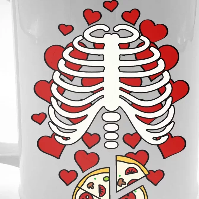 Skeleton Pizza Rib Cage X-Ray Front & Back Beer Stein