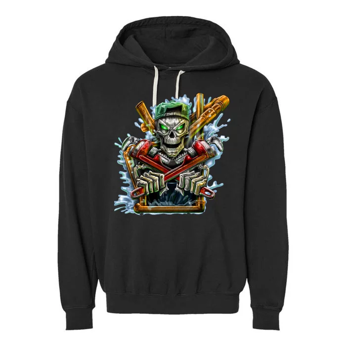 Skeleton Plumber Garment-Dyed Fleece Hoodie