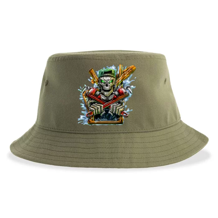 Skeleton Plumber Sustainable Bucket Hat