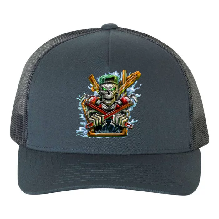 Skeleton Plumber Yupoong Adult 5-Panel Trucker Hat