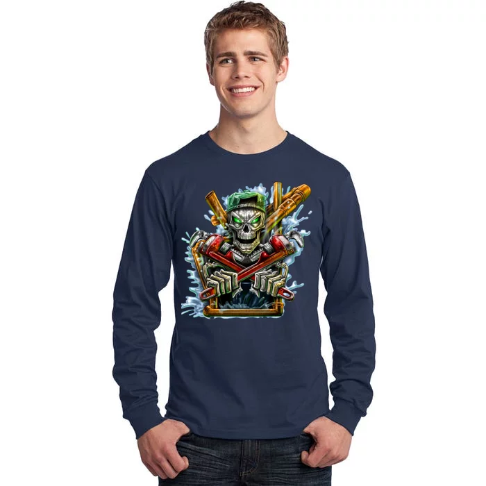 Skeleton Plumber Tall Long Sleeve T-Shirt