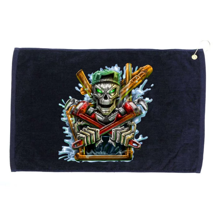 Skeleton Plumber Grommeted Golf Towel