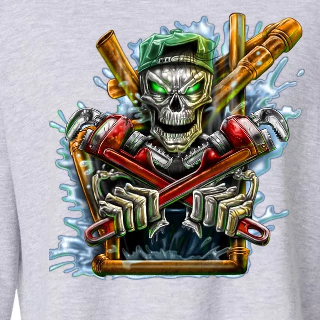 Skeleton Plumber Cropped Pullover Crew