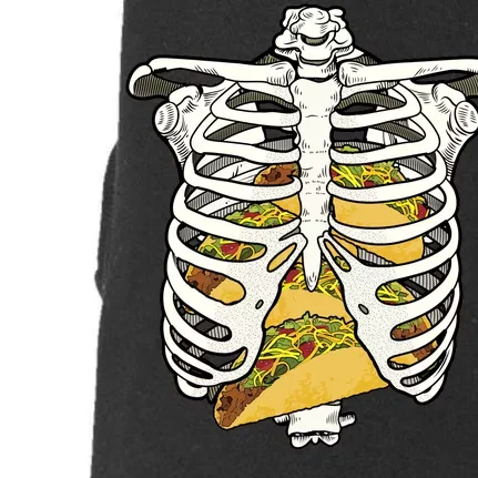 Skeleton Rib Cage Filled With Tacos Doggie 3-End Fleece Hoodie